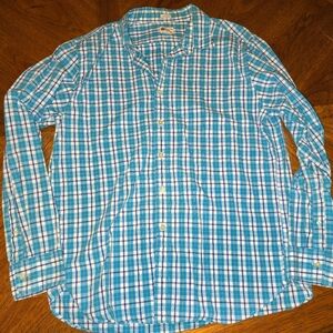 J. Crew Blue Checkered Men's Shirt XL